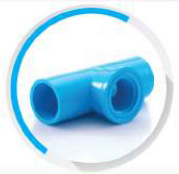 สามทาง pvc เกลียวในหนา ฟ้า