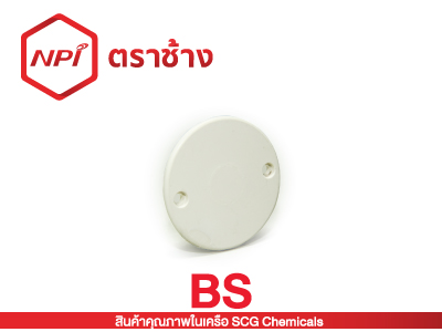 ฝาปิดกล่องพักสายกลม-ร้อยสาย BS (ขาว)