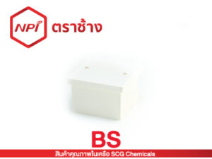 กล่องพักสายสี่เหลี่ยมลึกฝังผนัง 4x4 (77x77x48)-ร้อยสาย BS (ขาว)