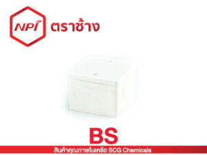 กล่องพักสายสี่เหลี่ยมฝังผนัง 4x4 (77x77x38)-ร้อยสาย BS (ขาว)