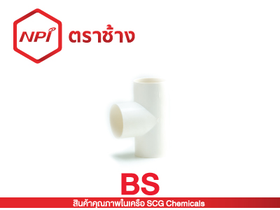ข้อต่อสามทาง-ร้อยสาย BS (ขาว)