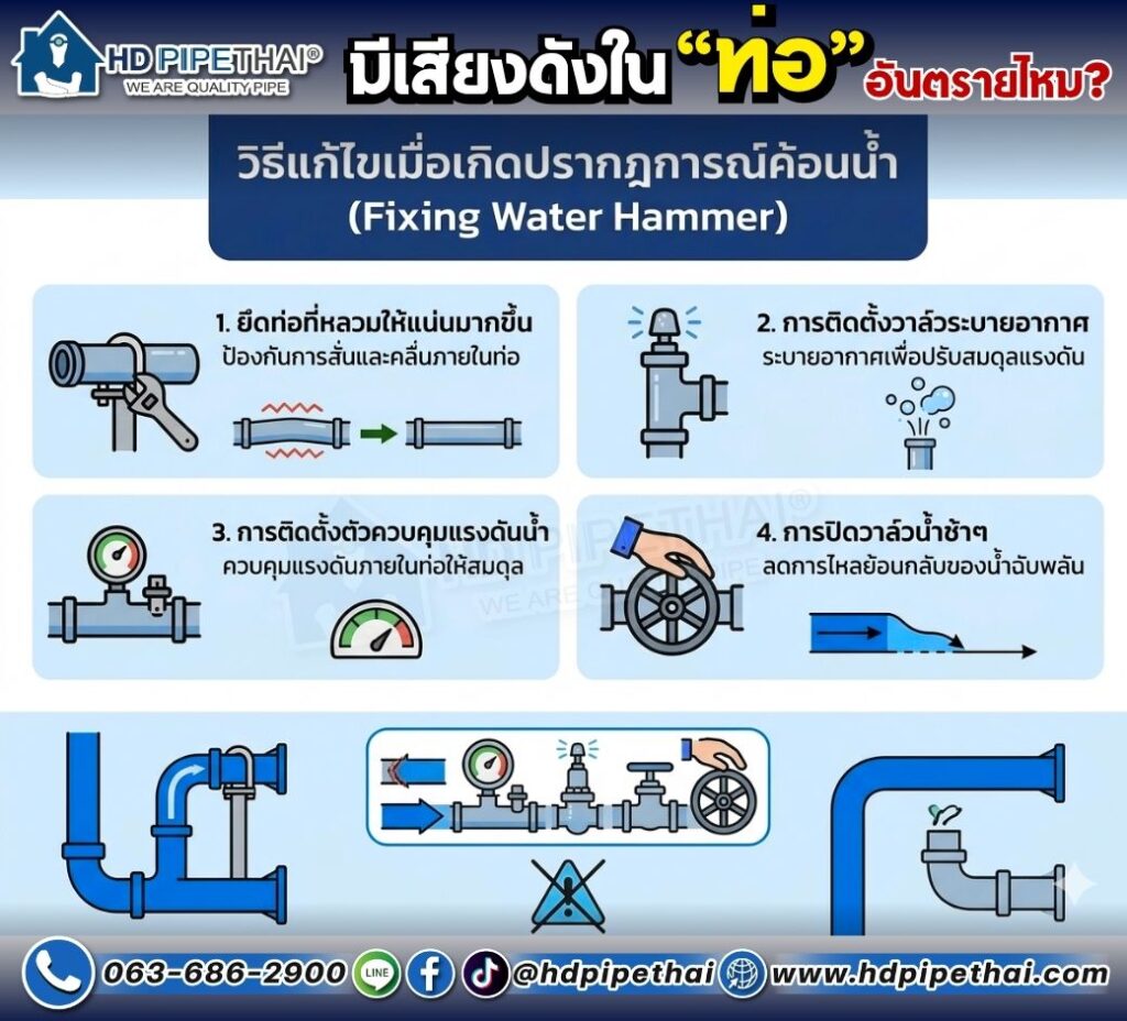 วิธีแก้ไขเมื่อเกิดปรากฎการ์ณค้อนน้ำ
